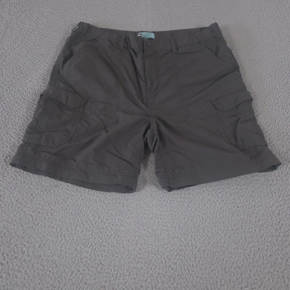 REI Shorts Womens 10 Tall Gray Cargo Nylon Hiking Outdoor Utility Gorpcore Y2K